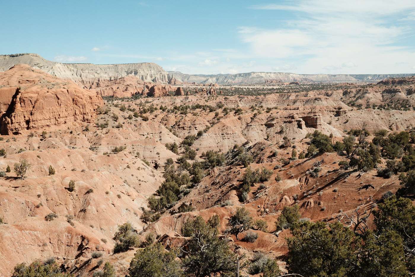 view from standing at Panorama Point in Kodachrome Basin State Park