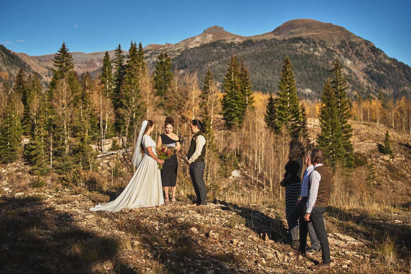 amanda and nick's wedding ceremony in the colorado mountains 