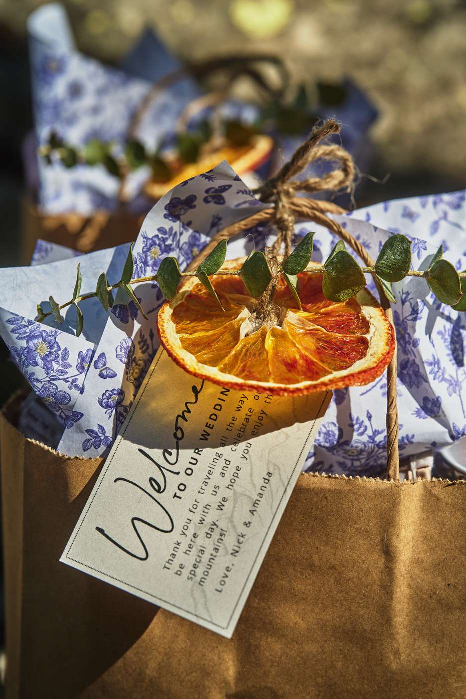 wedding welcome gift tags
