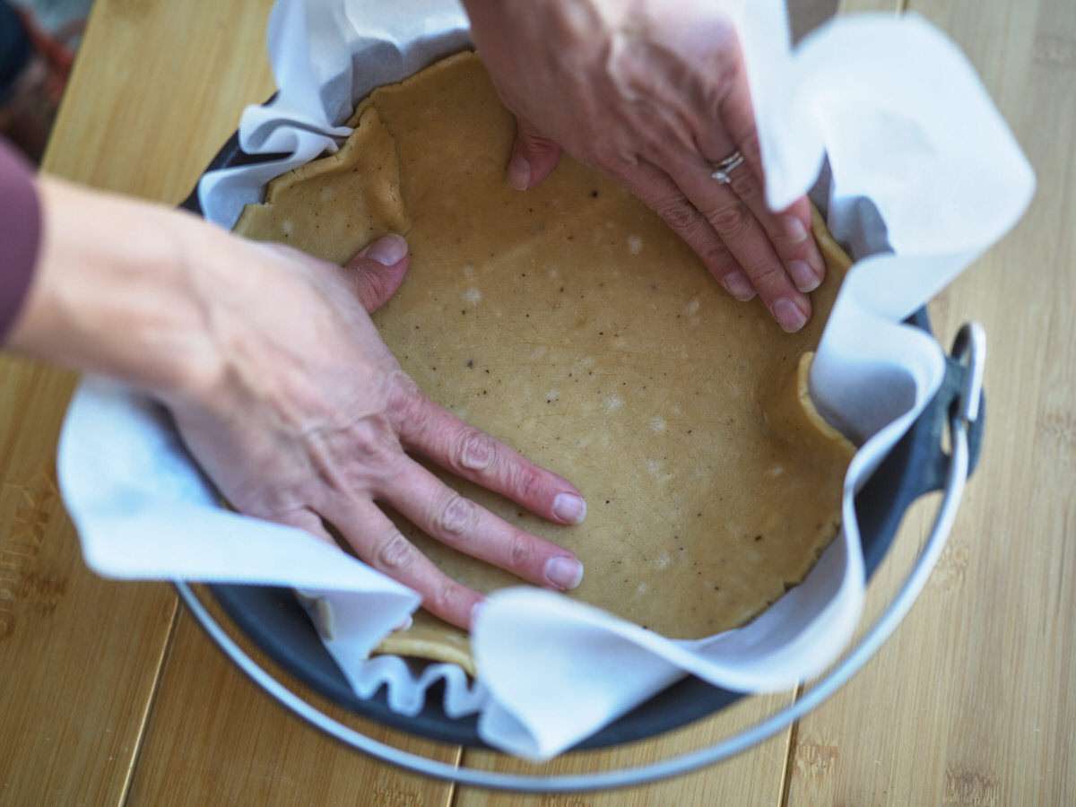 pie dough in a dutch oven