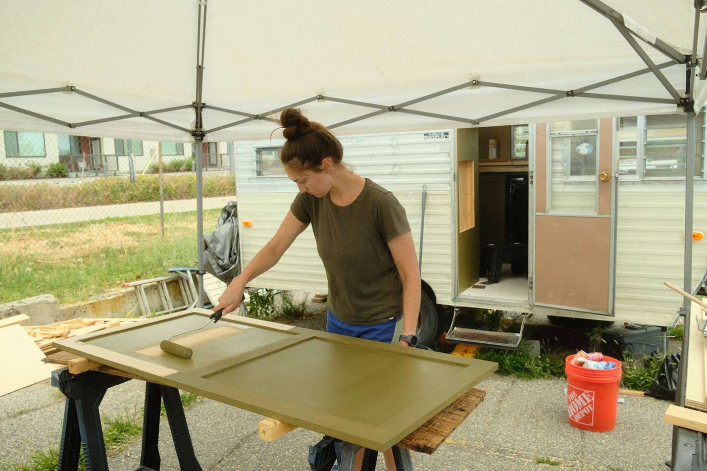 painting kitchen cabinets olive green
