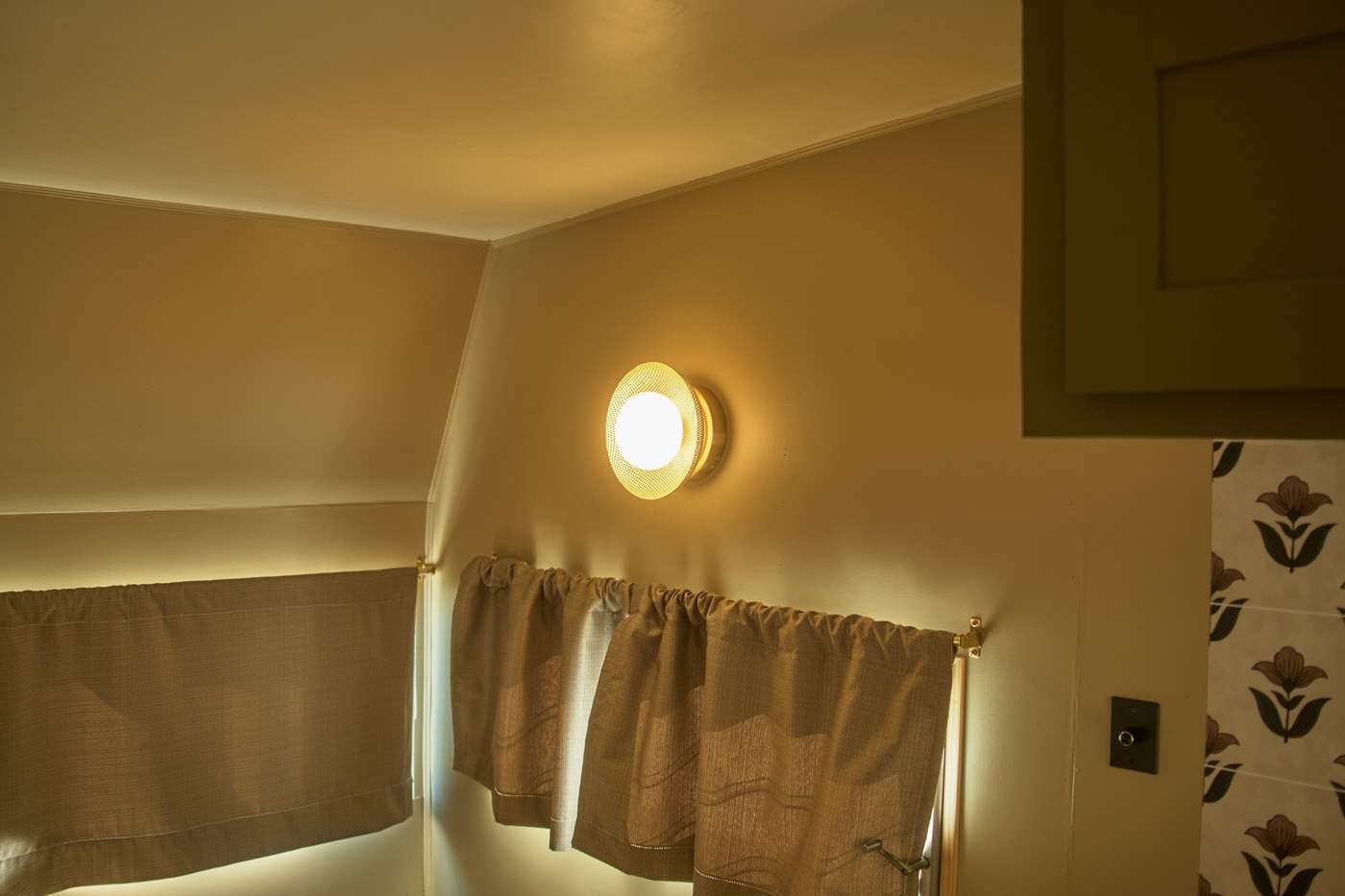 Functional small camper interior wall sconces with modern design updates